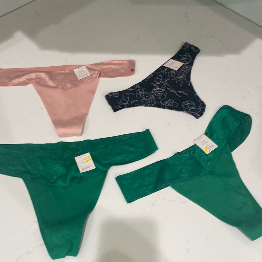 Auden Large (12-14) Thong Panty Lot NWT  4 pairs